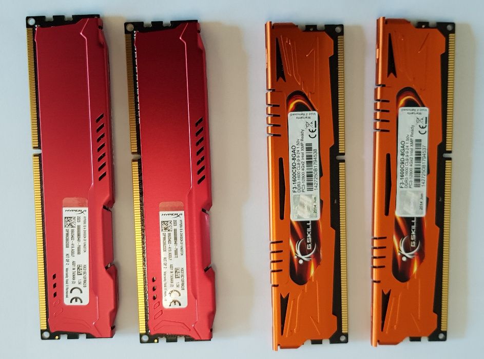 Memória RAM 16GB - 2x4GB + 2x4GB