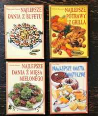 4 Podreczne książeczki kulinarne mieso mielone, bufet, grill, ciasta ś