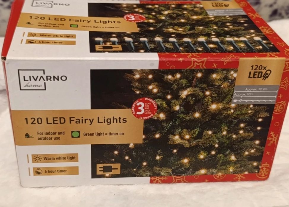 Livarno home – 120 LED Fairy Lights (ciepła biel) z timerem 6h, IP44