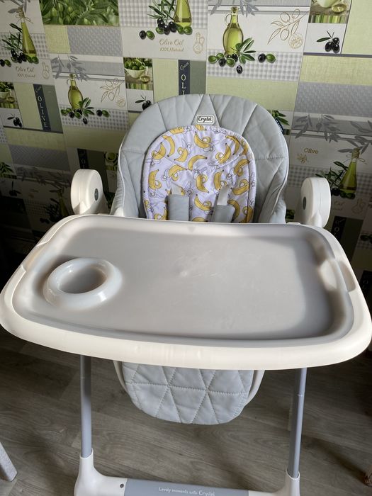 Стільчик для годування ElCamino CRYSTAL Banana Gray