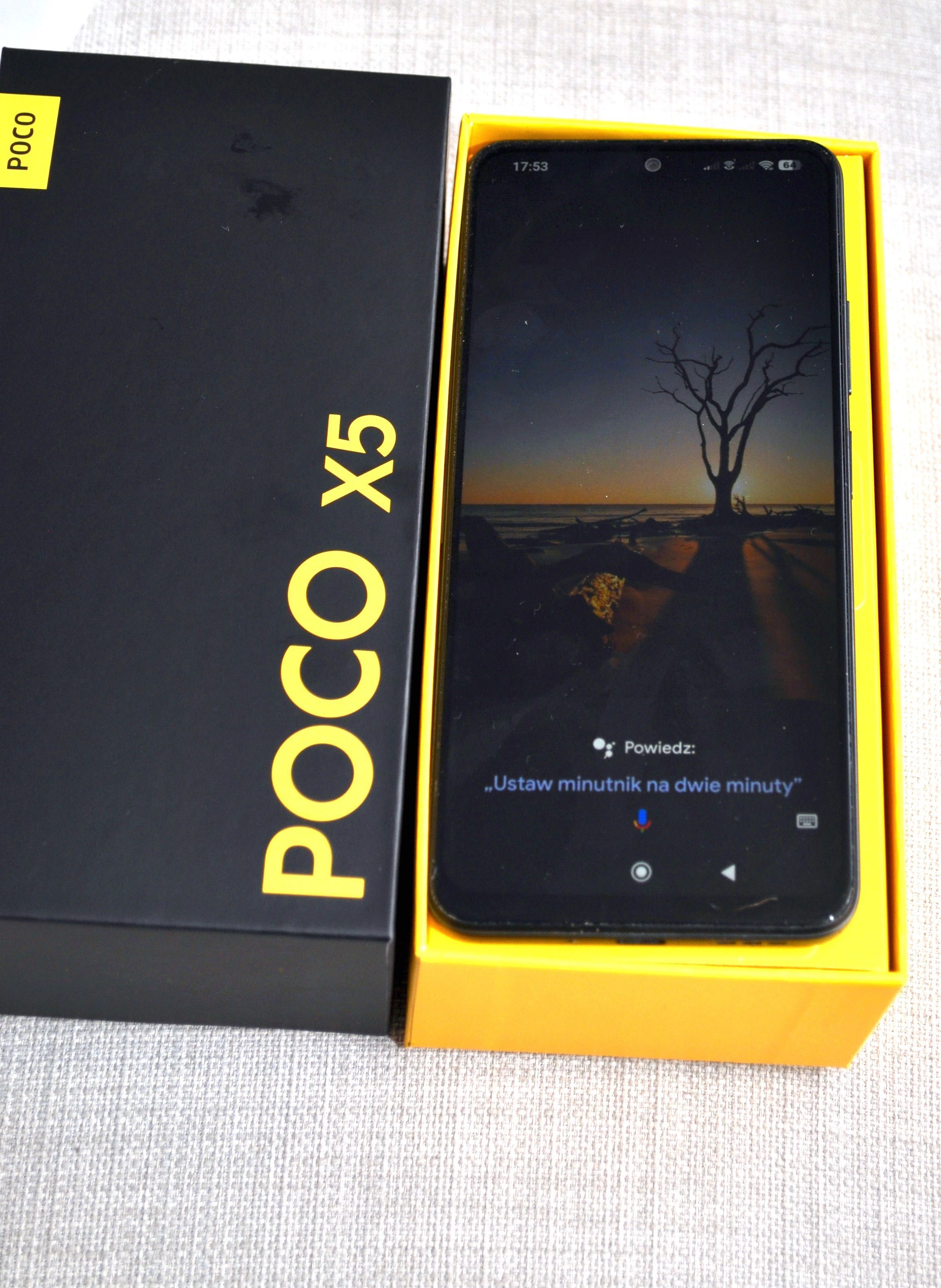 POCO X5 5G 8GB RAM, 256GB ROM,  Czarny używany 11 miesięcy