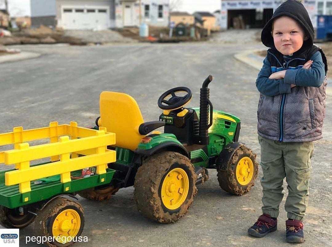 WYSYŁKA. Nowe traktory JOHN DEERE dla dzieci PRZYCZEPKA w zestawie