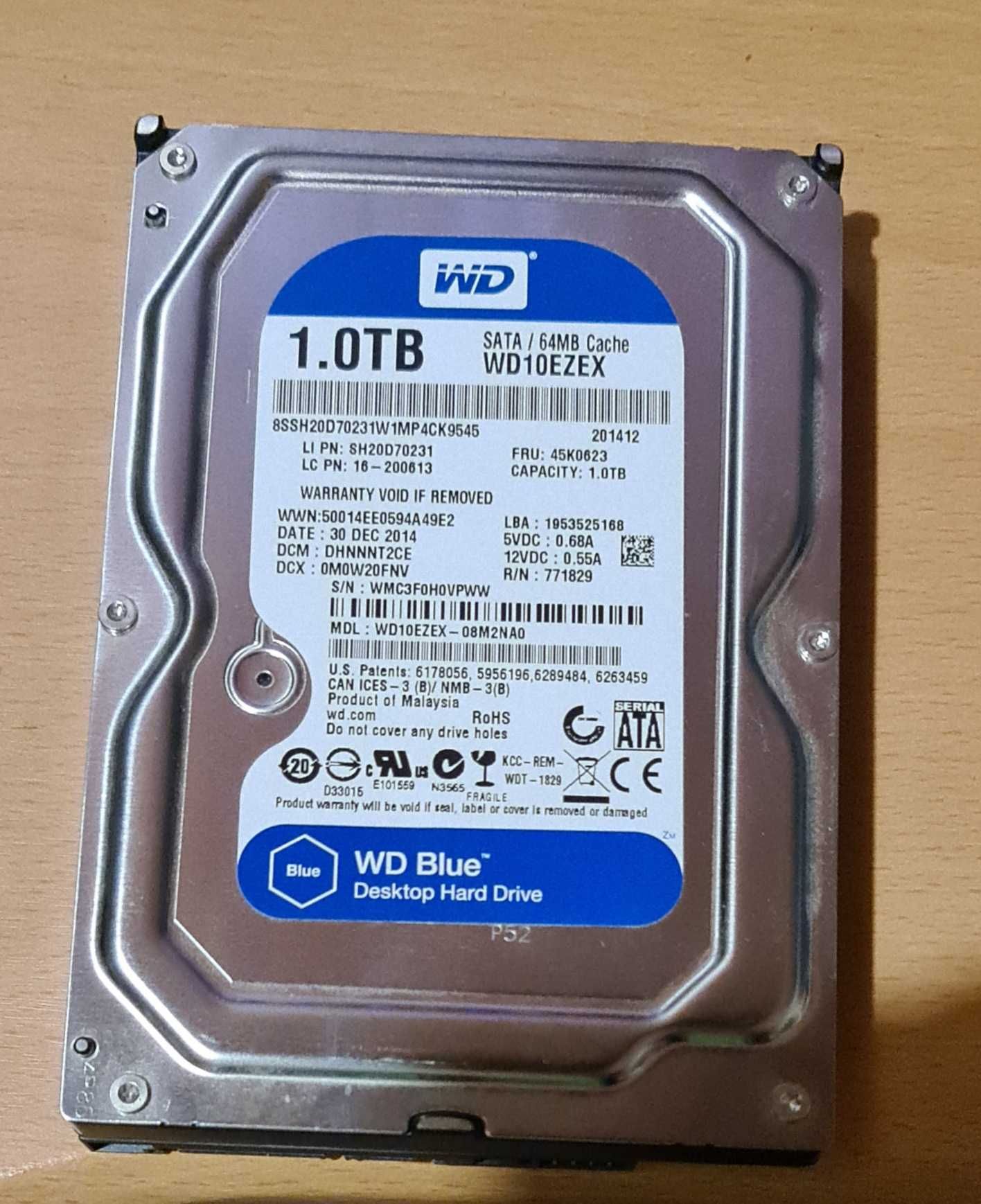2 Discos WD de 1 TB cada