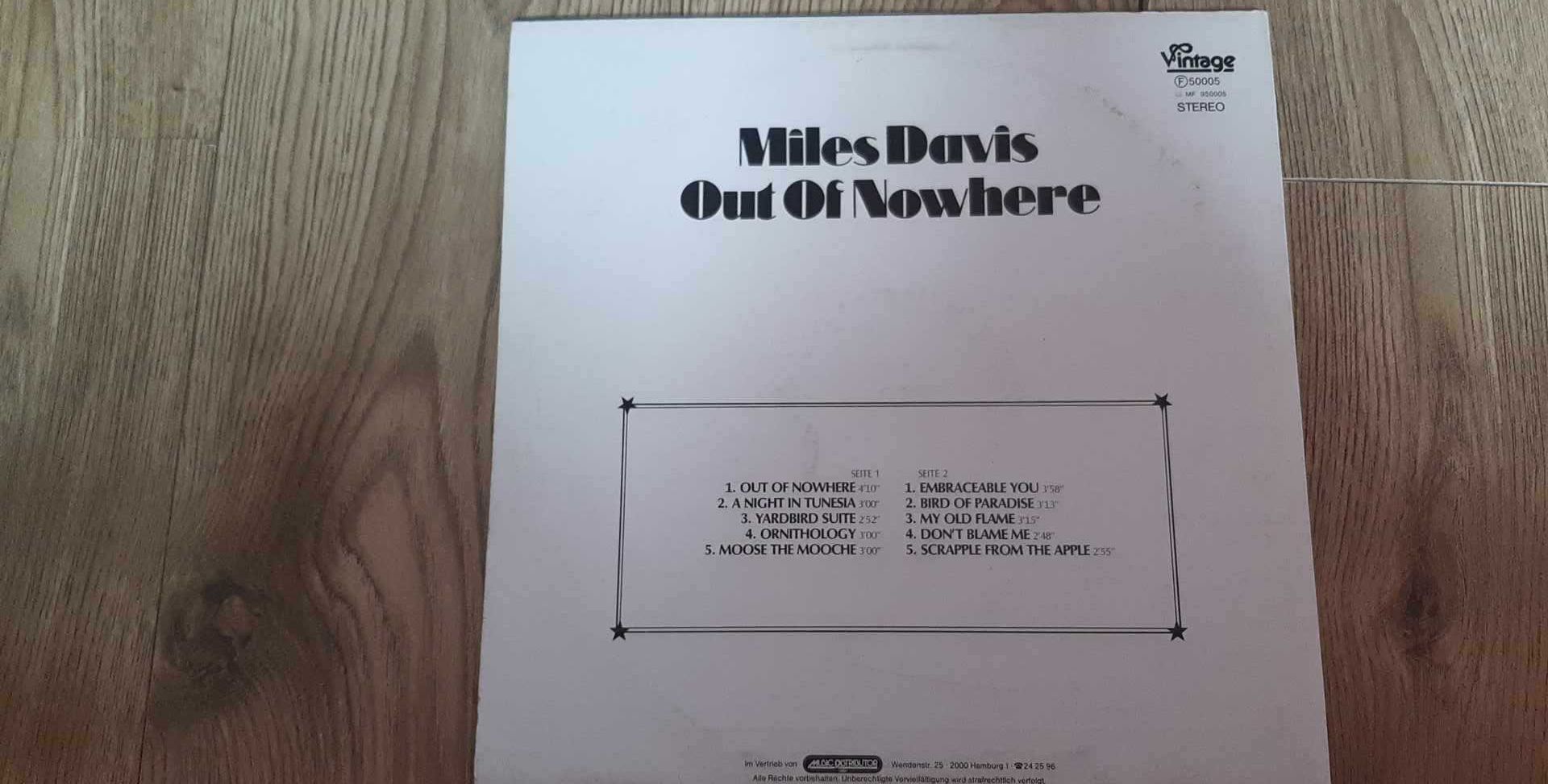 Miles Davis “Out Of Nowhere” - płyta winylowa