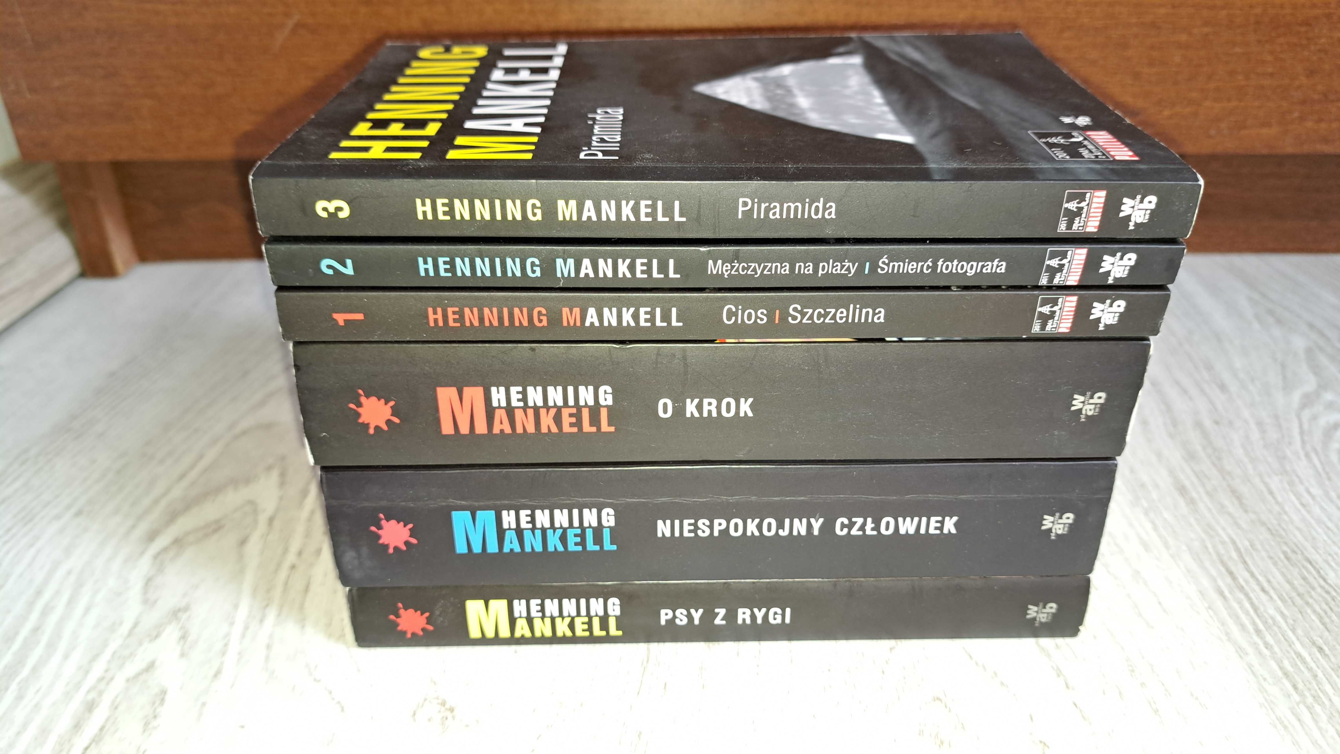 6x Henning Mankell Piramida Cios Szczelina O krok Niespokojny człowiek