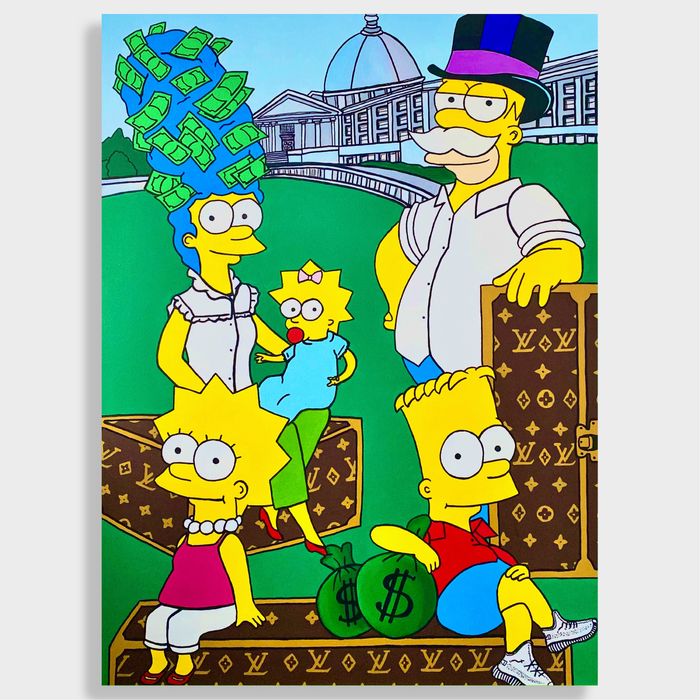 Акриловая картина ручной работы Симпсоны