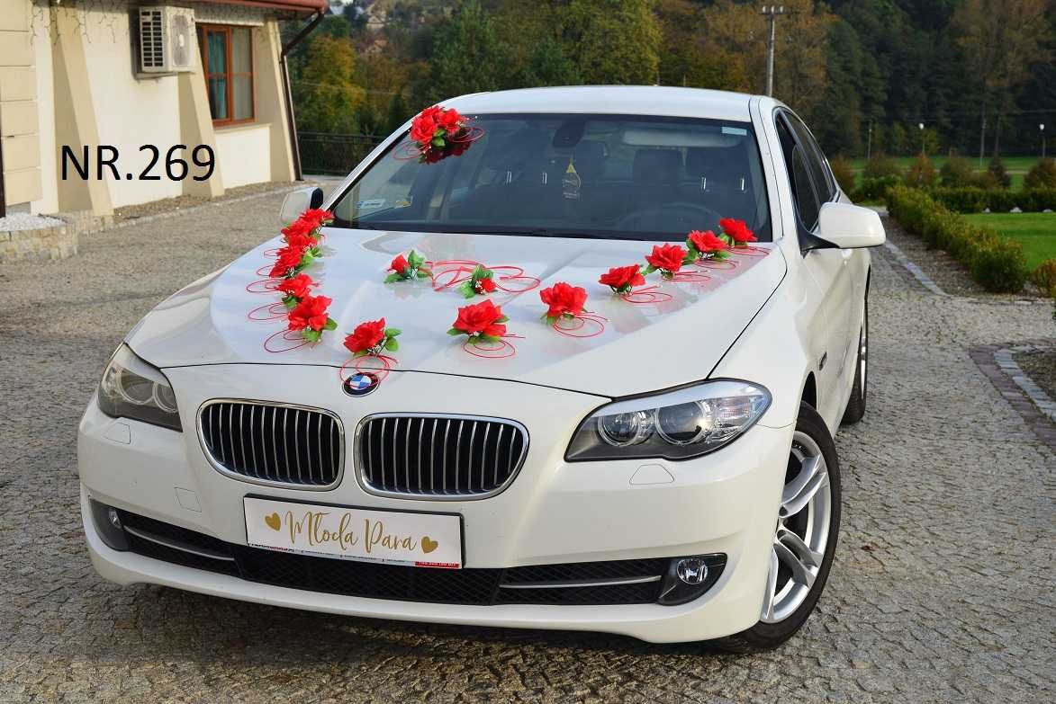 Dekoracja samochodu Ozdoby na samochód do ślubu ZESTAW 269