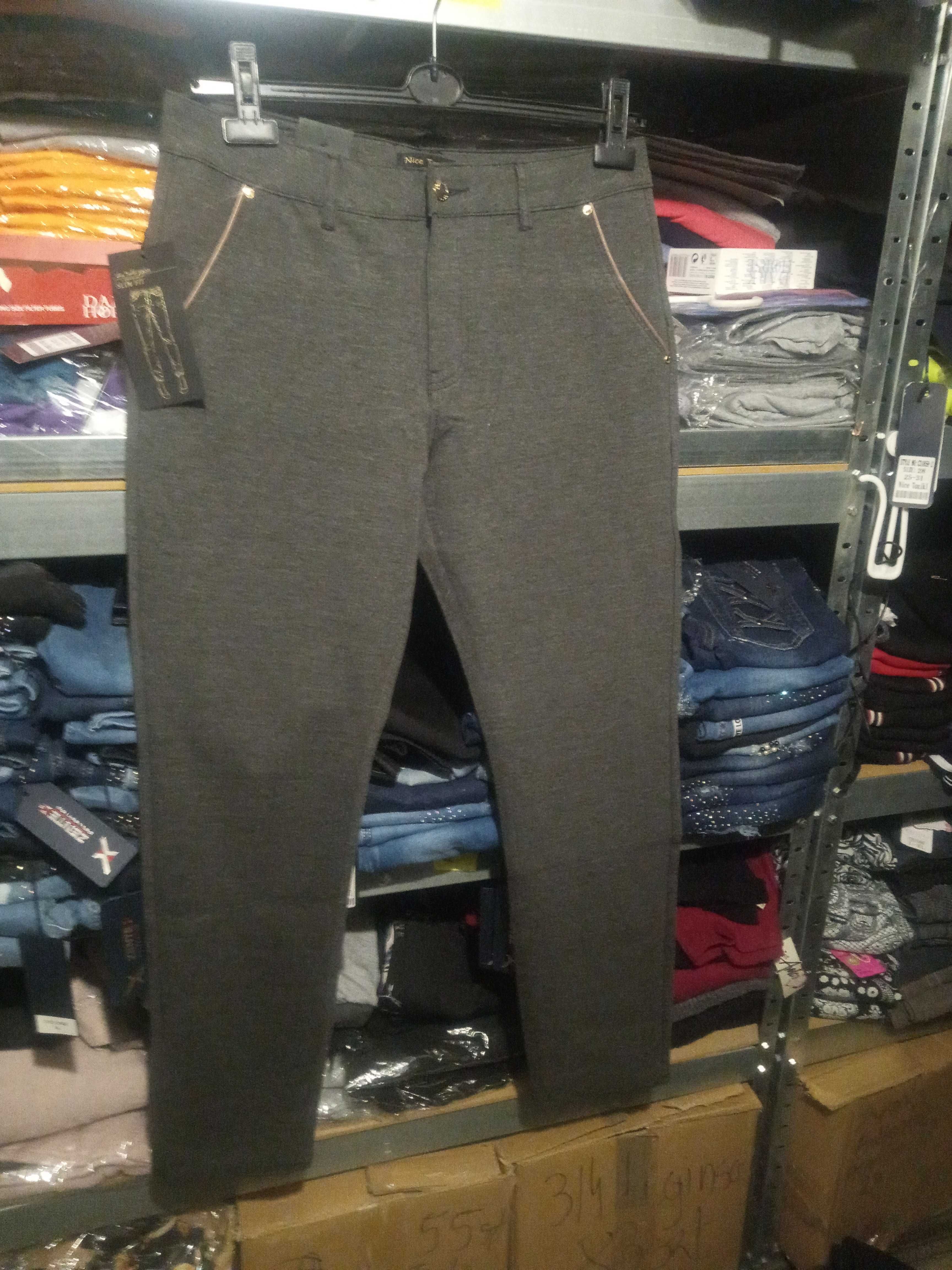 Spodnie SLIM Fit rozmiar Plus Size Toxik1 z wysoki stanem