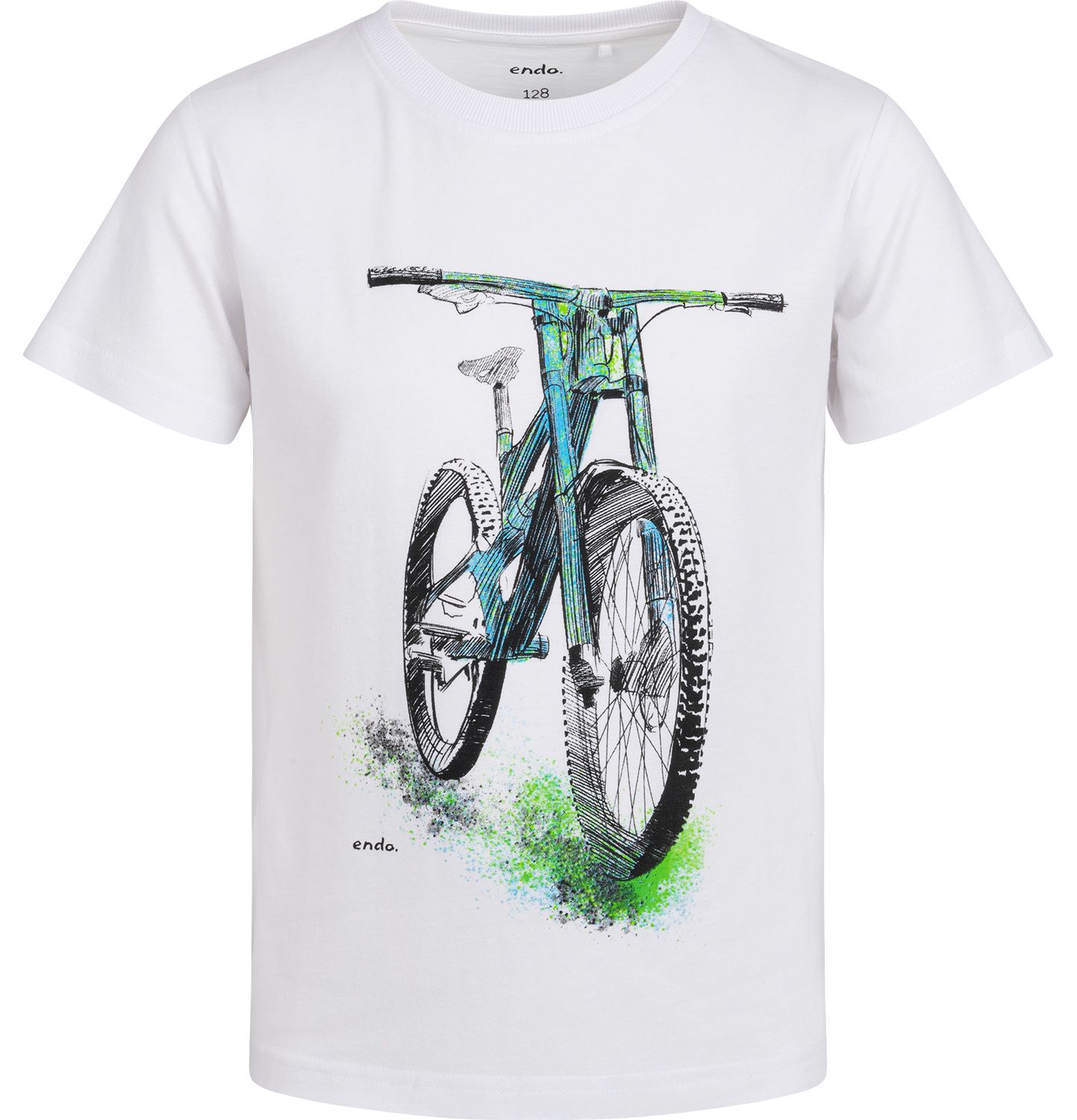 T-shirt Koszulka chłopięca 134 Bawełna MTB Bmx Rower Biały Endo