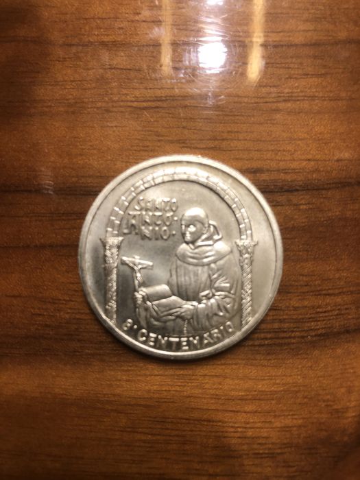 Moeda 500 escudos prata. Santo António.