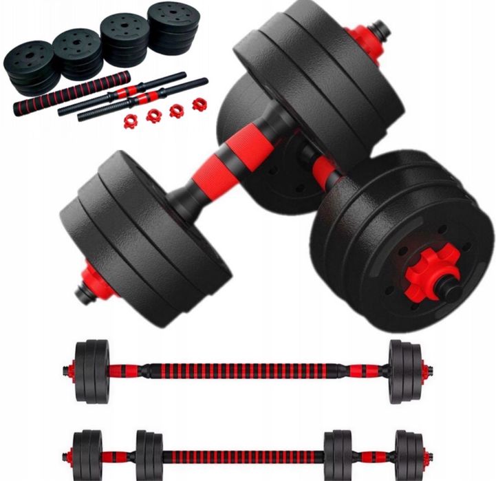 HANTLE HANTELKI 30 KG ciężarki sztanga 2x15 KG do ćwiczeń treningowe