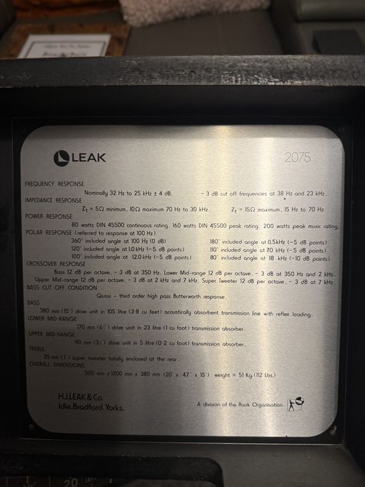 Акустична система LEAK 2075