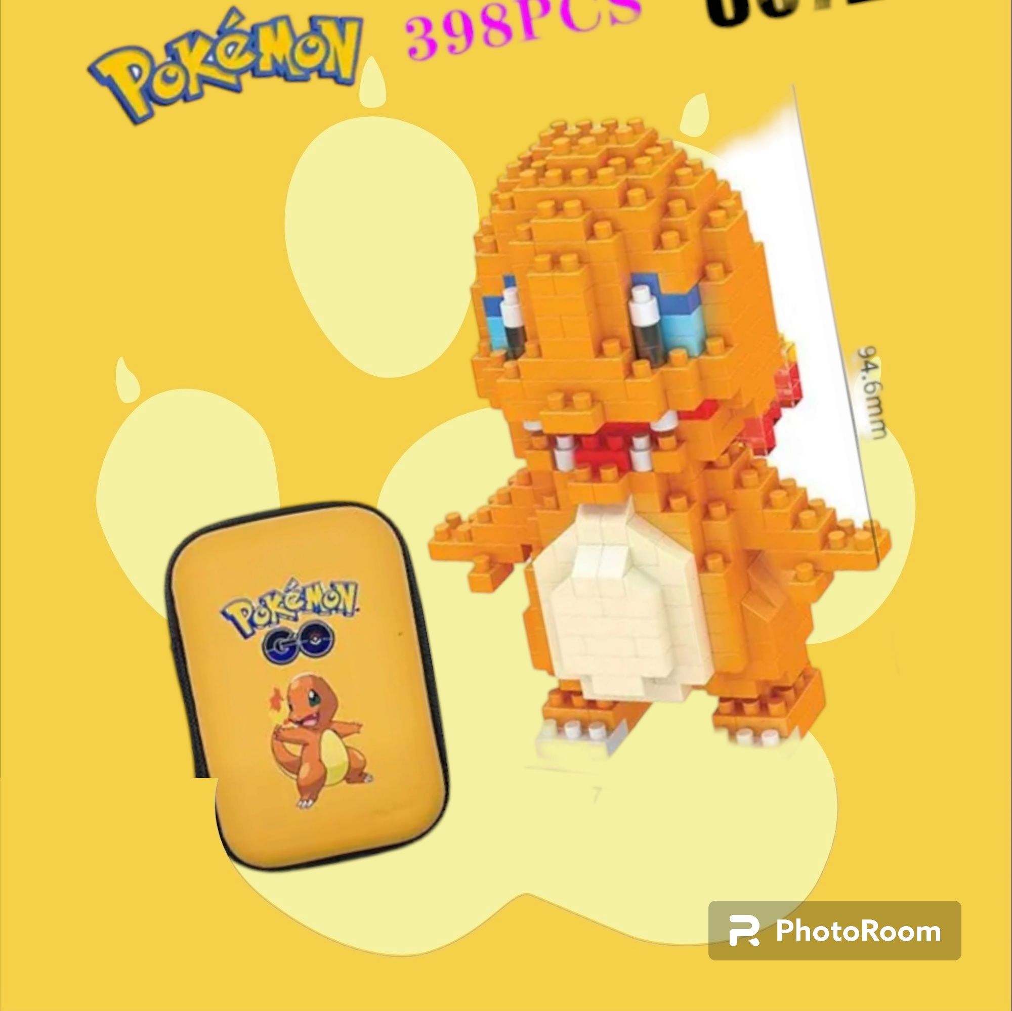 Super zestaw figurka pokemon klocki oraz pudełko