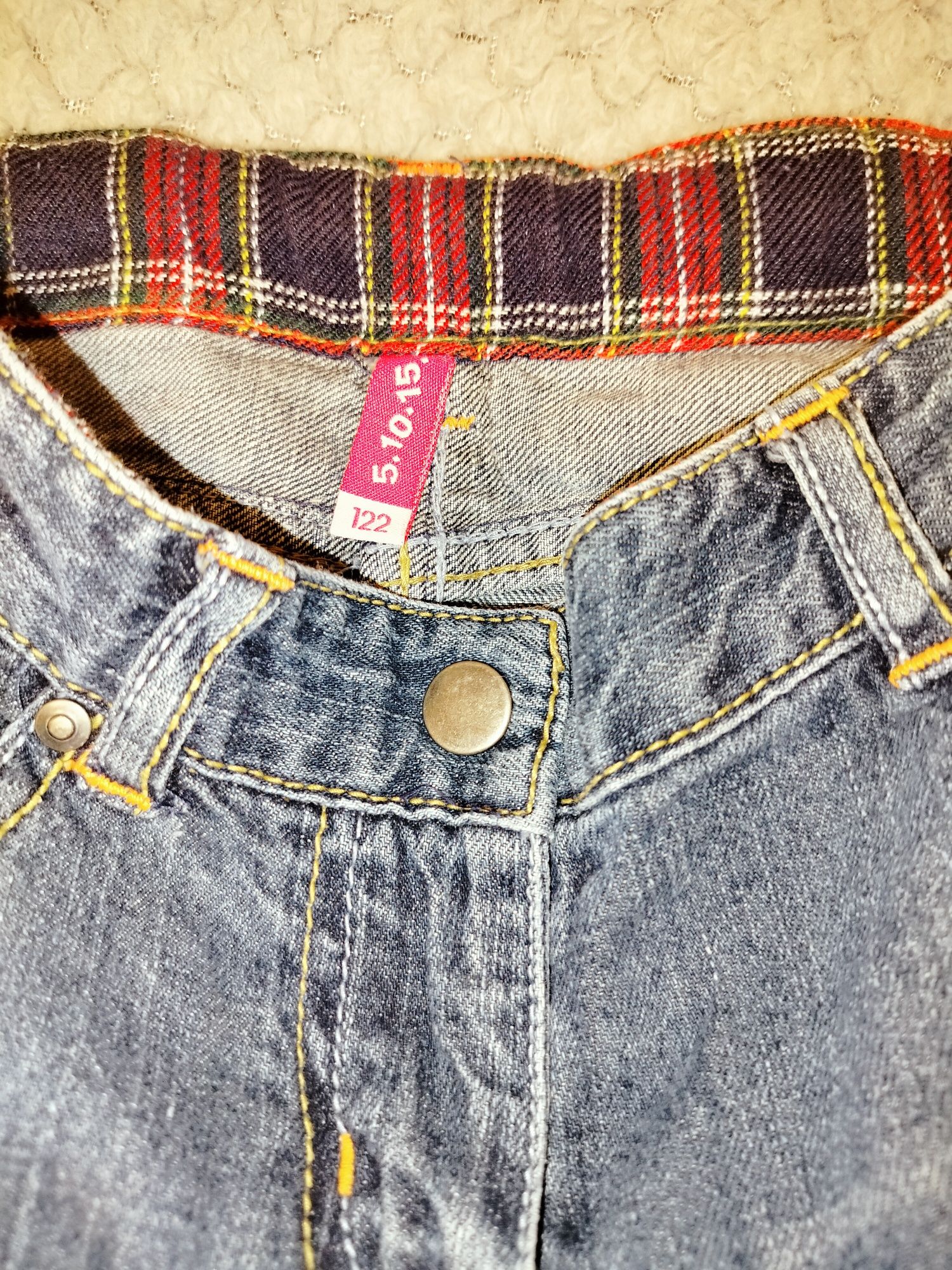 Spódniczka mini jeansowa 5.10.15, rozmiar 122/128  bardzo dobry stan