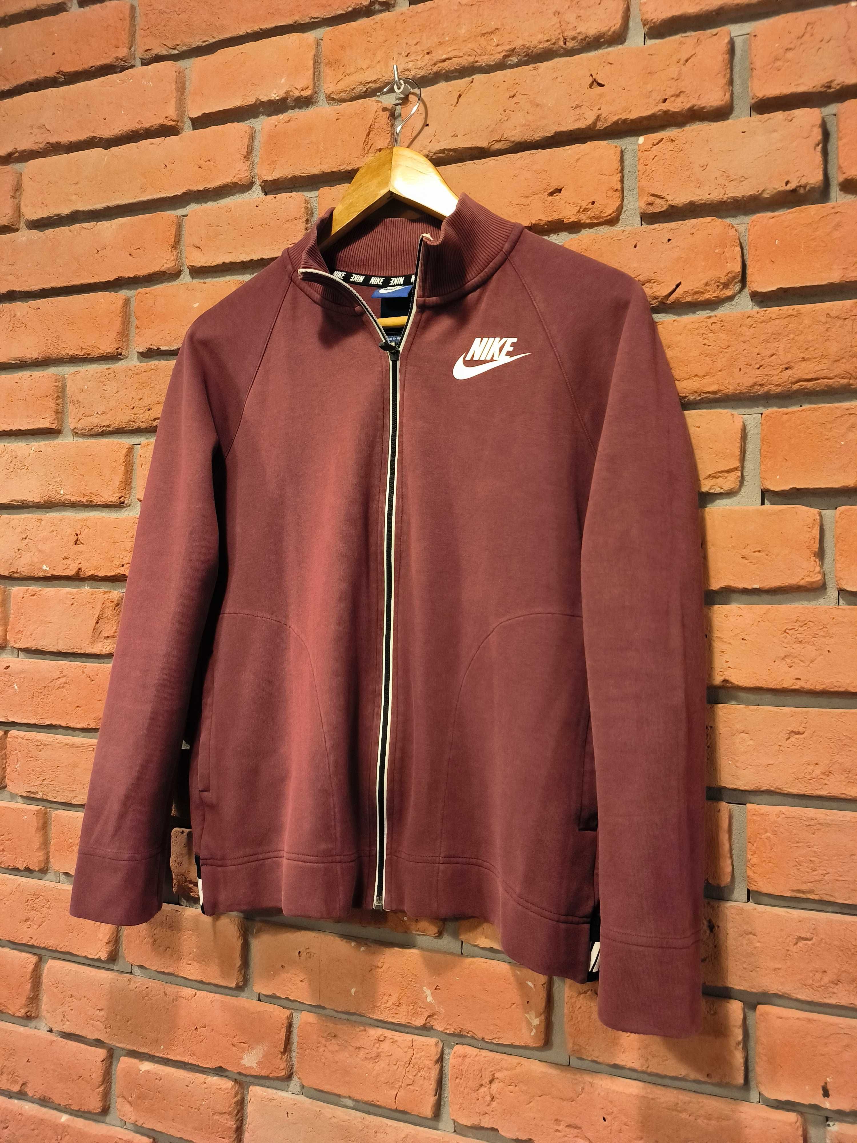 Bluza Rozpinana Nike Bordo Małe Logo Damska