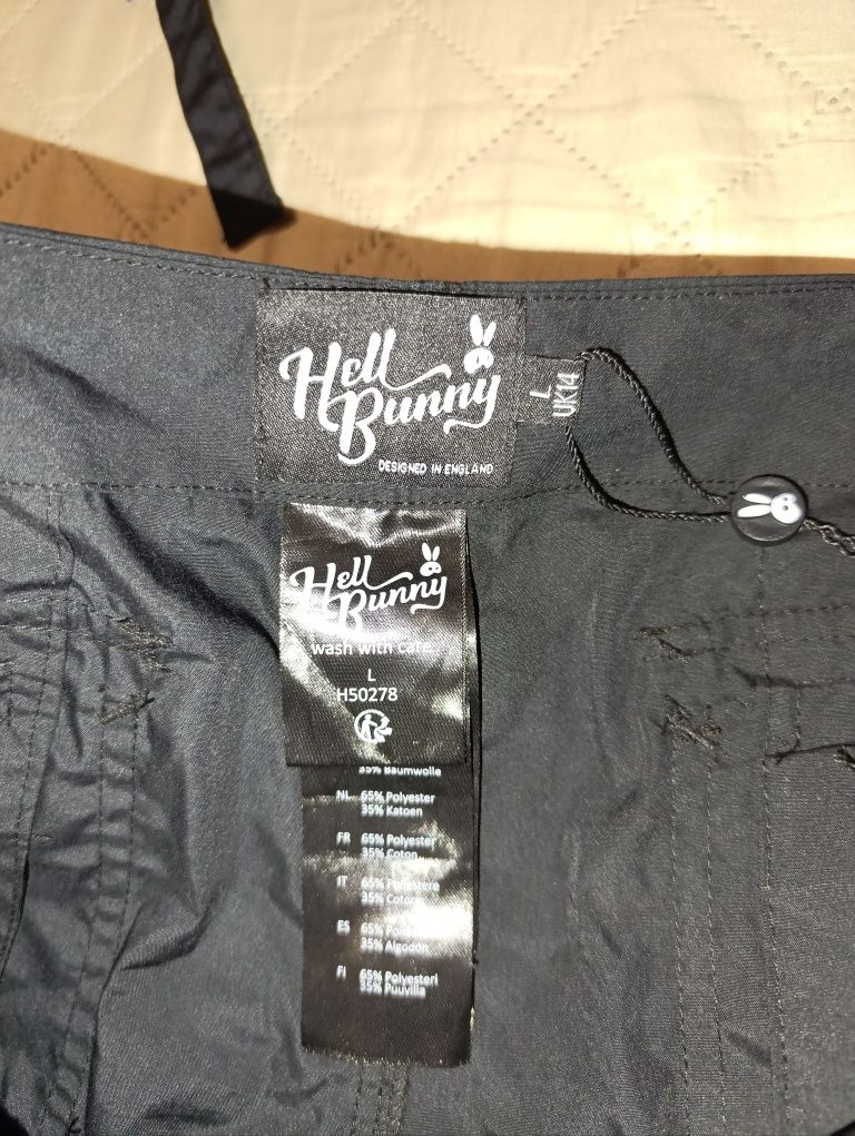 Hell Bunny Octopus Trousers Black UK14 L r16r17r18r19r20