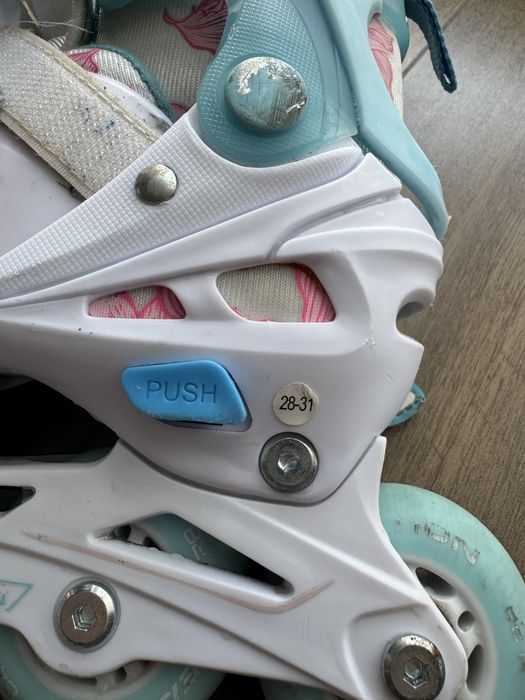 Роликовые коньки раздвижные Reaction Galaxy (28-31) + защита