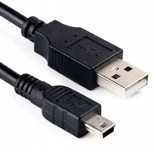 2x Kabel do ładowania USB do MINI USB czarny 1,2m
