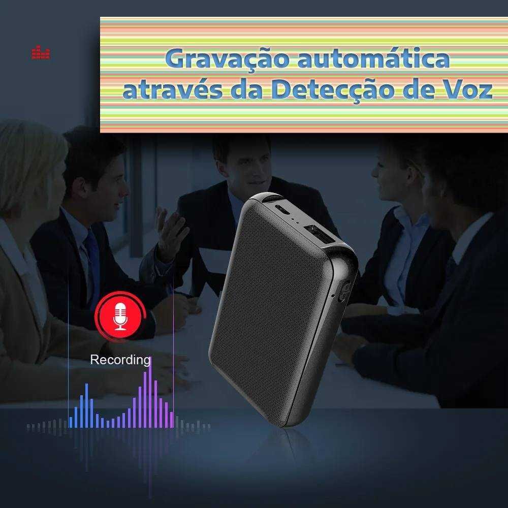 Gravador Som voz bateria 11 dias longa duração disfarçado Power Bank