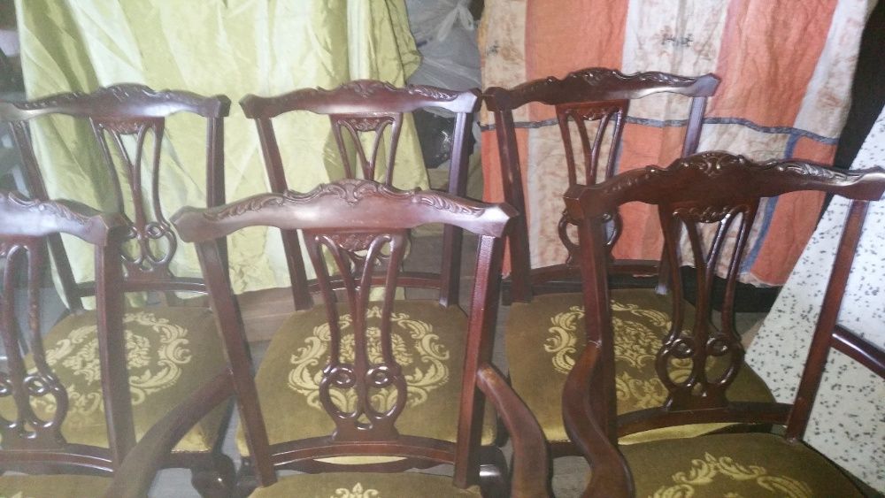 6 Krzeseł na lwich łapach +stół do odnowienia