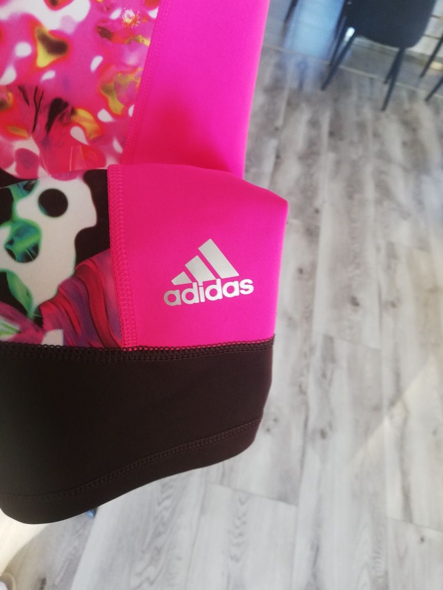 R. M sportowe legginsy za kolano Adidas różowe