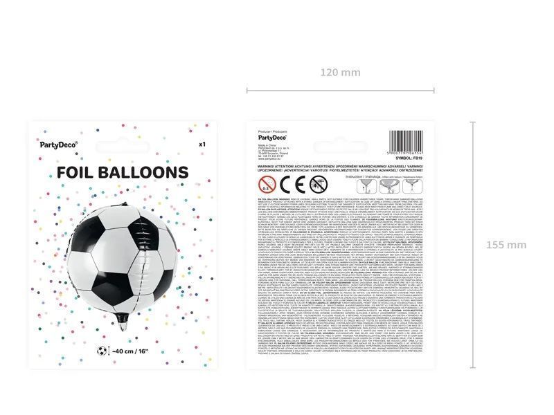 balon foliowy piłka nożna 40cm