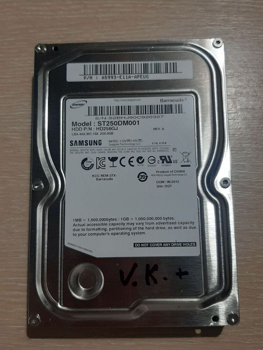 АКЦІЯ! ГАРАНТІЯ! Жорсткі диски Sata. HDD 3,5", 250Gb. Кількість!