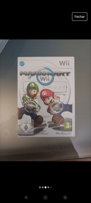 Conjunto volante e jogo Mario kart