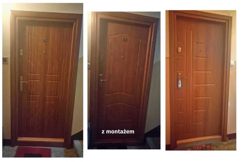 Drzwi WEJŚCIOWE do mieszkania ZEWNĘTRZNE z montażem-wewnątrzklatkowe