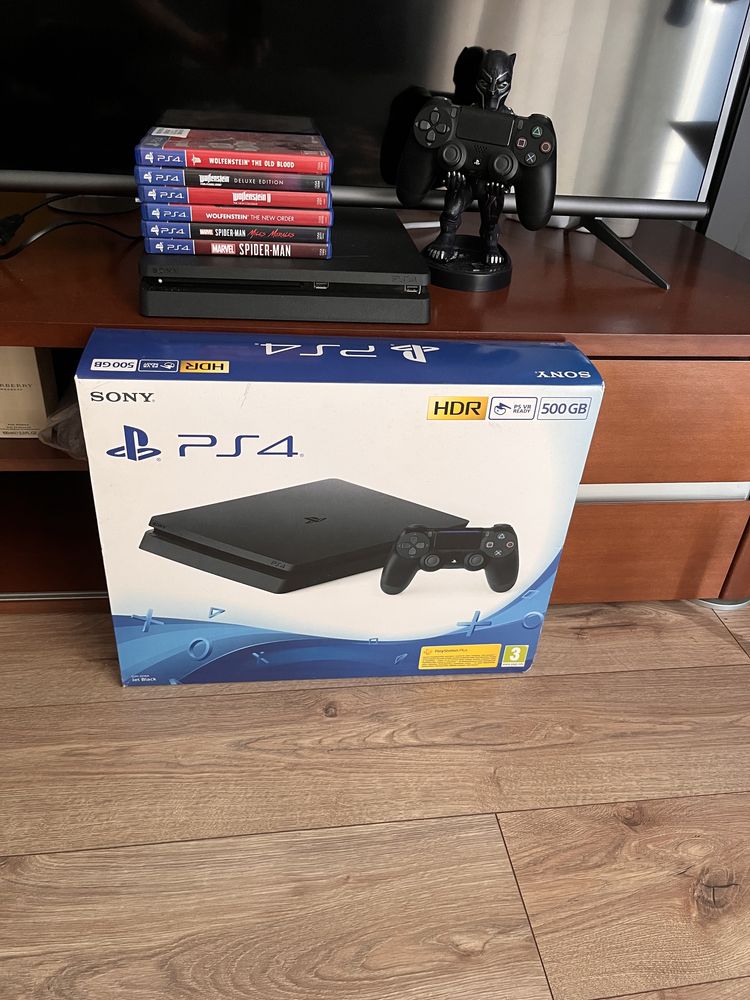 Playstation 4 Slim 500GB +game drive + gry