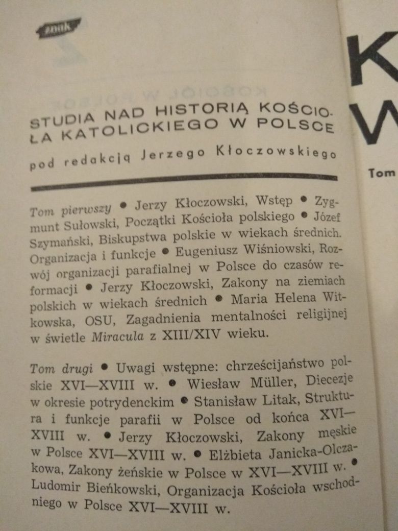 Kościół w Polsce 2 t. Średniowiecze i XVI XVIII w Red Kłoczowski