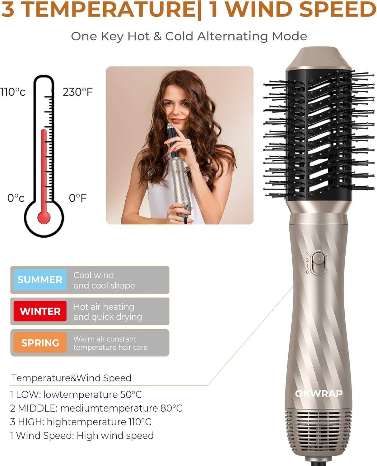 Air Styler 6w1 OKWRAP WT-623 Suszarka lokówka szczotka