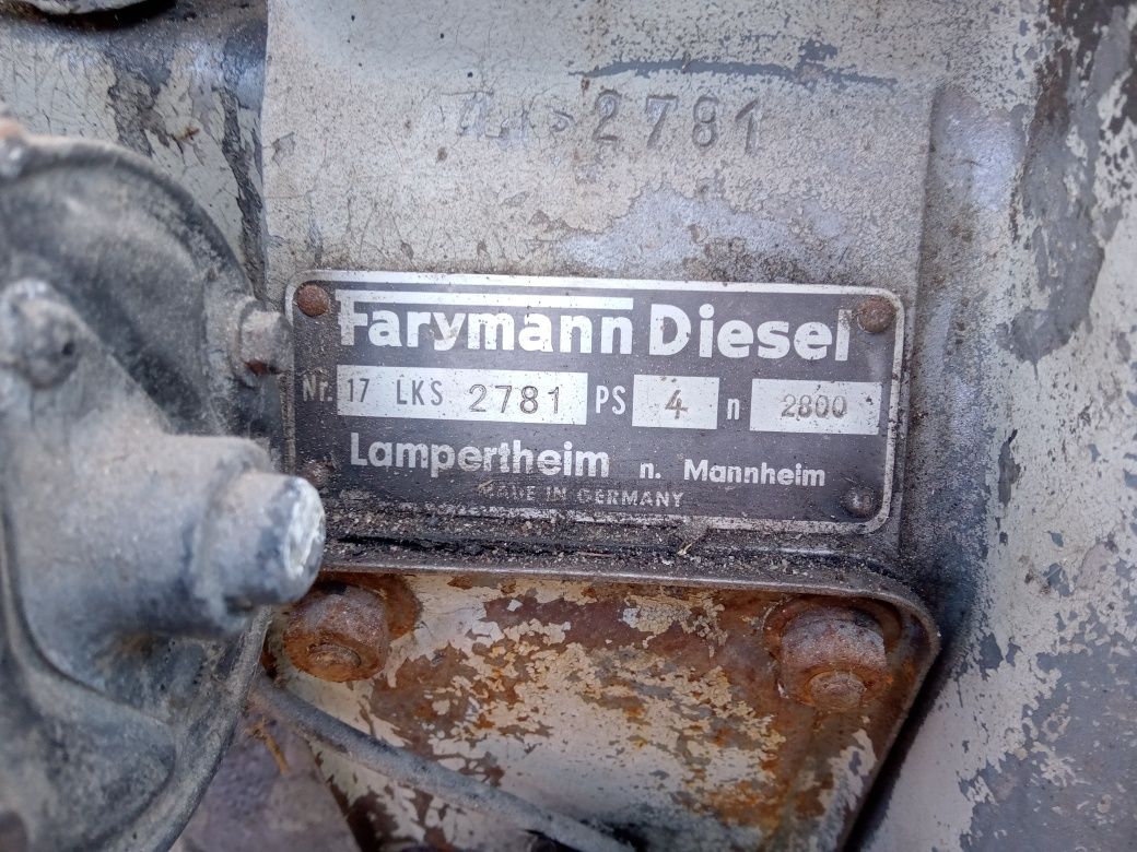 Silnik Diesel Farymann PS4 rozrusznik