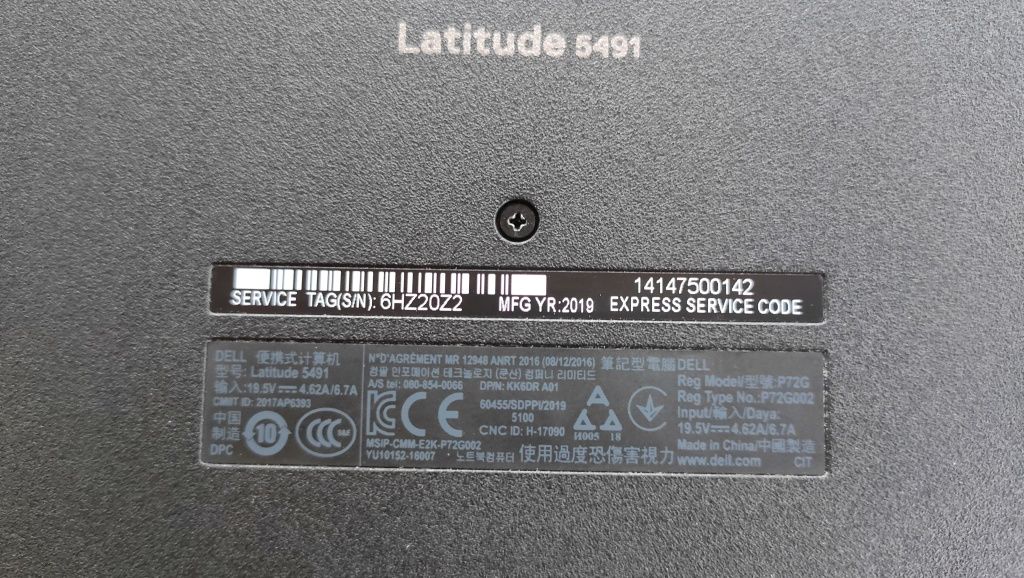 Laptop Dell latitude 5491