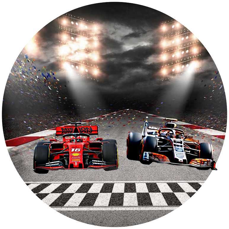 Opłatek na tort Urodziny Formuła F1