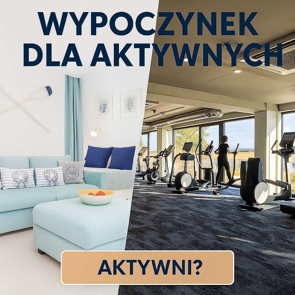 Rogowo PEARL Studio z tarasem od strony morza, Basen, Siłownia