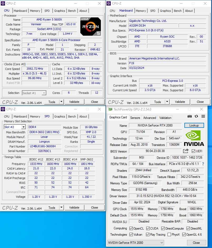 Komputer gamingowy Ryzen 5 5600X/RTX 2080/1TB NVME/32GB RAM DDR4 3600