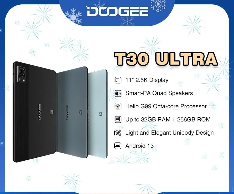 Doogee T30 ultra 12/256 4G LTE 11" 2.5K IPS G99 8580mAh чохол в компл