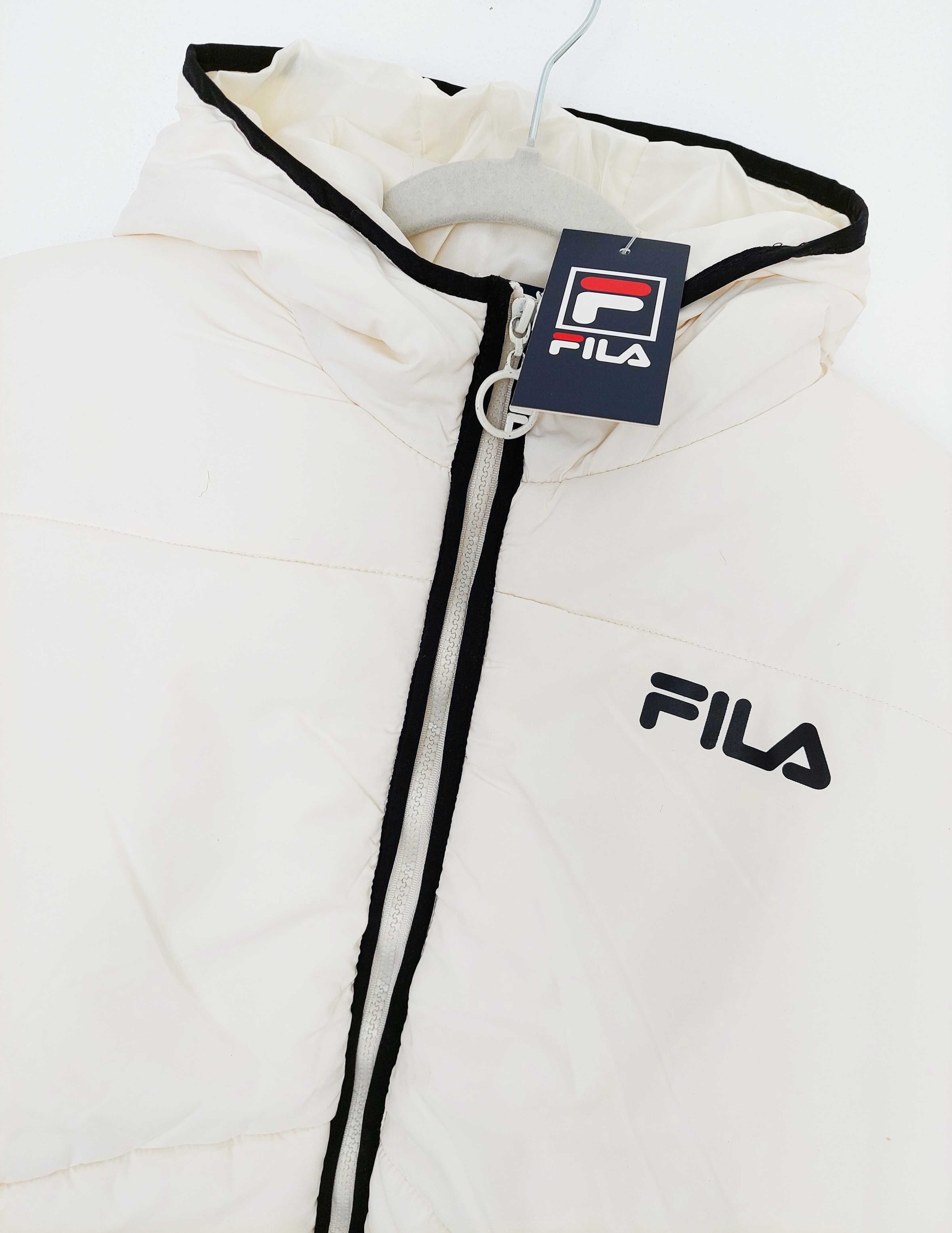 FILA Nowa kurtka XS/34 puchowa zimowa  płaszcz parka beżowa ciepła