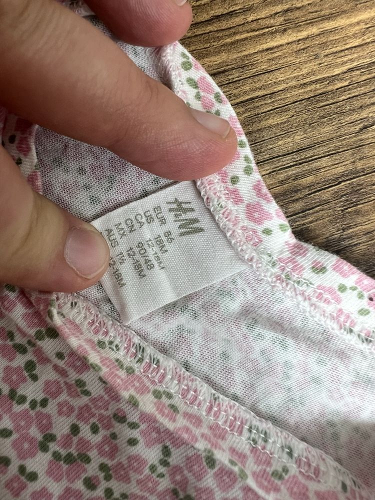 Letnia bluzeczka niemowleca dziewcece h&m 86