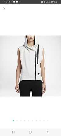 Nike tech fleece xs s белый меланж жилет