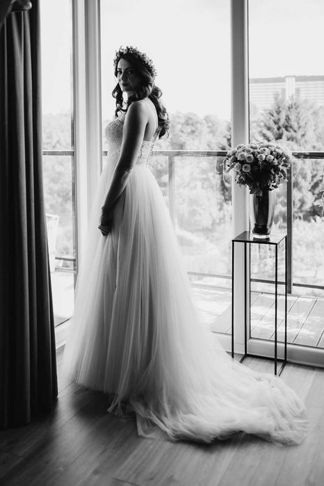 Suknia ślubna boho Lillian West 66168 za połowę ceny