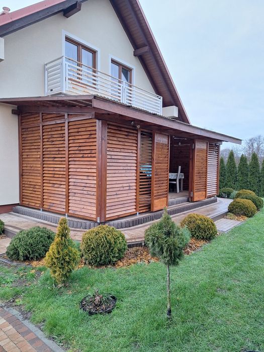 Żaluzje drewniane tarasowe ruchome