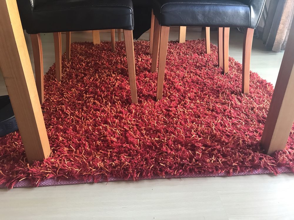 Carpete grande 1.40*1.95 tons laranja-vermelho