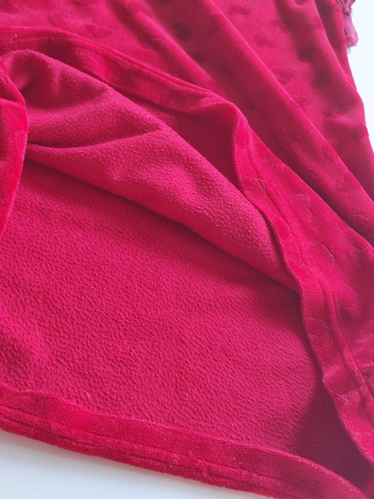 Japońska sukienka welurowa w serduszka H&M 104 Walentynki Święta