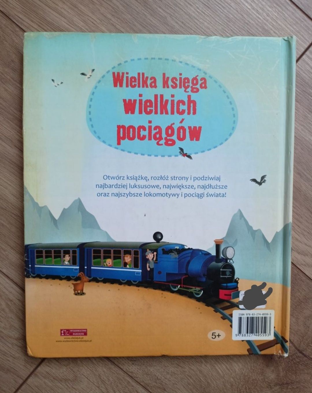 Wielka księga wielkich pociągów.