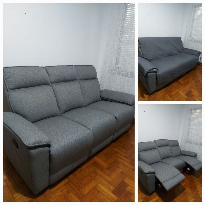 Sofá Reclinável 3 Lugares