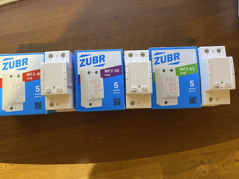 Многофункциональное реле ZUBR MF2-40/50/63 red