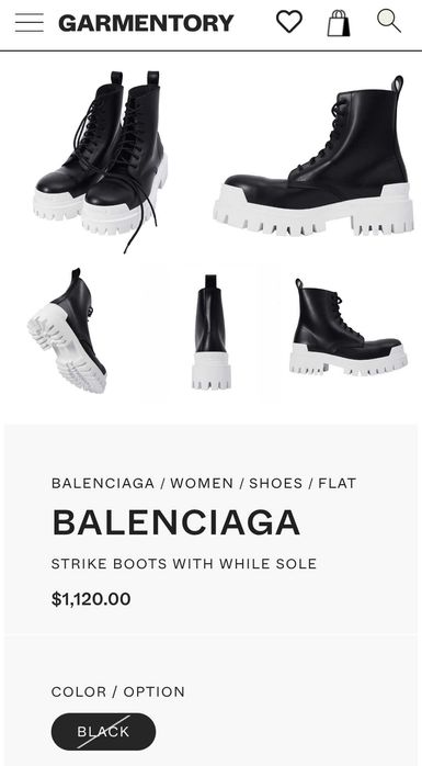 Оригінальні шкіряні черевики Balenciaga Strike Boots