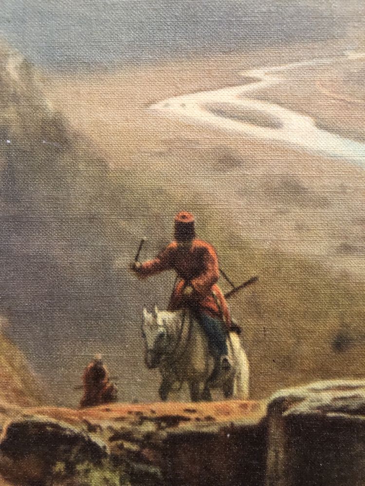Картина - В ГОРАХ КАВКАЗА - Лев Феликсович Лагория, холст/масло,1879,